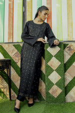 2Pc - Embroidered Solid Dress