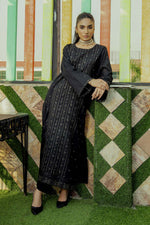 2Pc - Embroidered Solid Dress