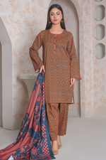 3 Piece Khaddar Suit-Printed
