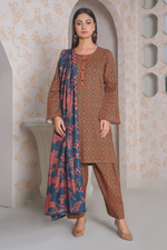 3 Piece Khaddar Suit-Printed