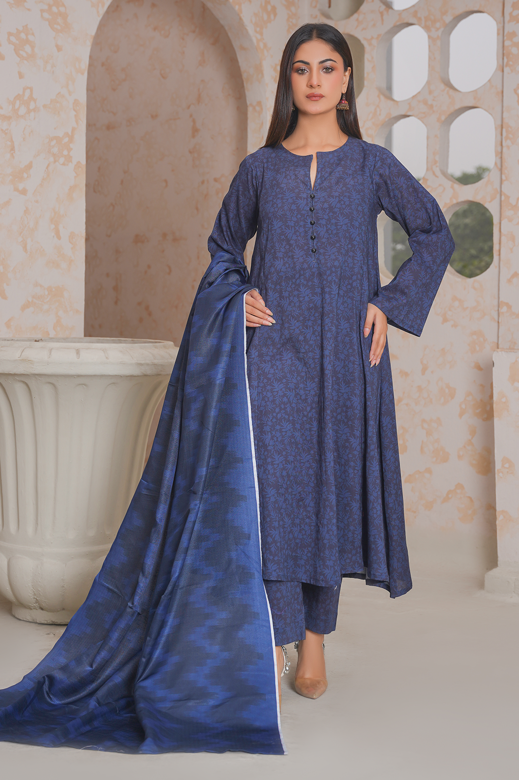 3 Piece Khaddar Suit-Printed