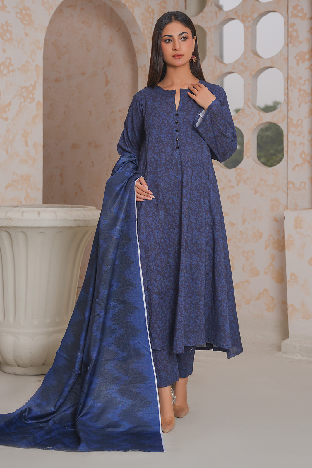 3 Piece Khaddar Suit-Printed