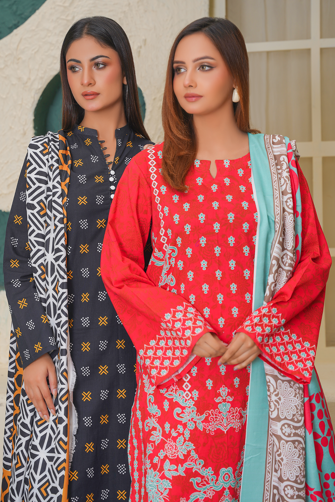 3 Piece Khaddar Suit-Printed