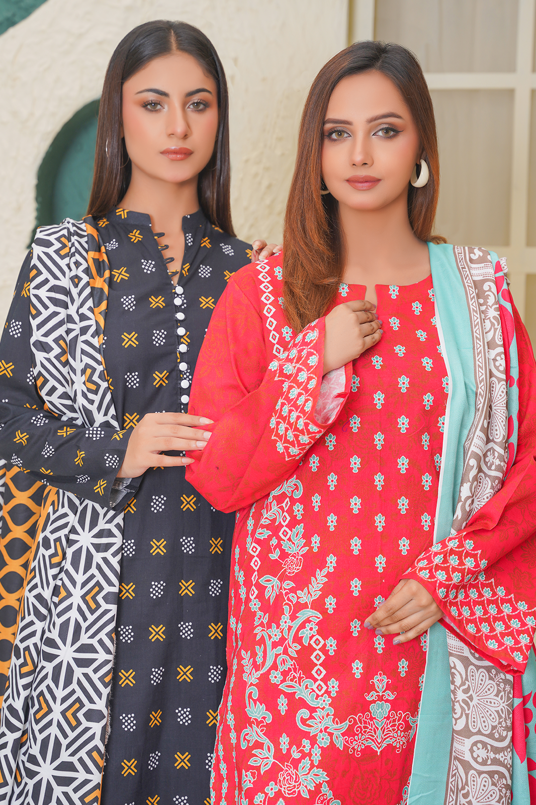 3 Piece Khaddar Suit-Printed