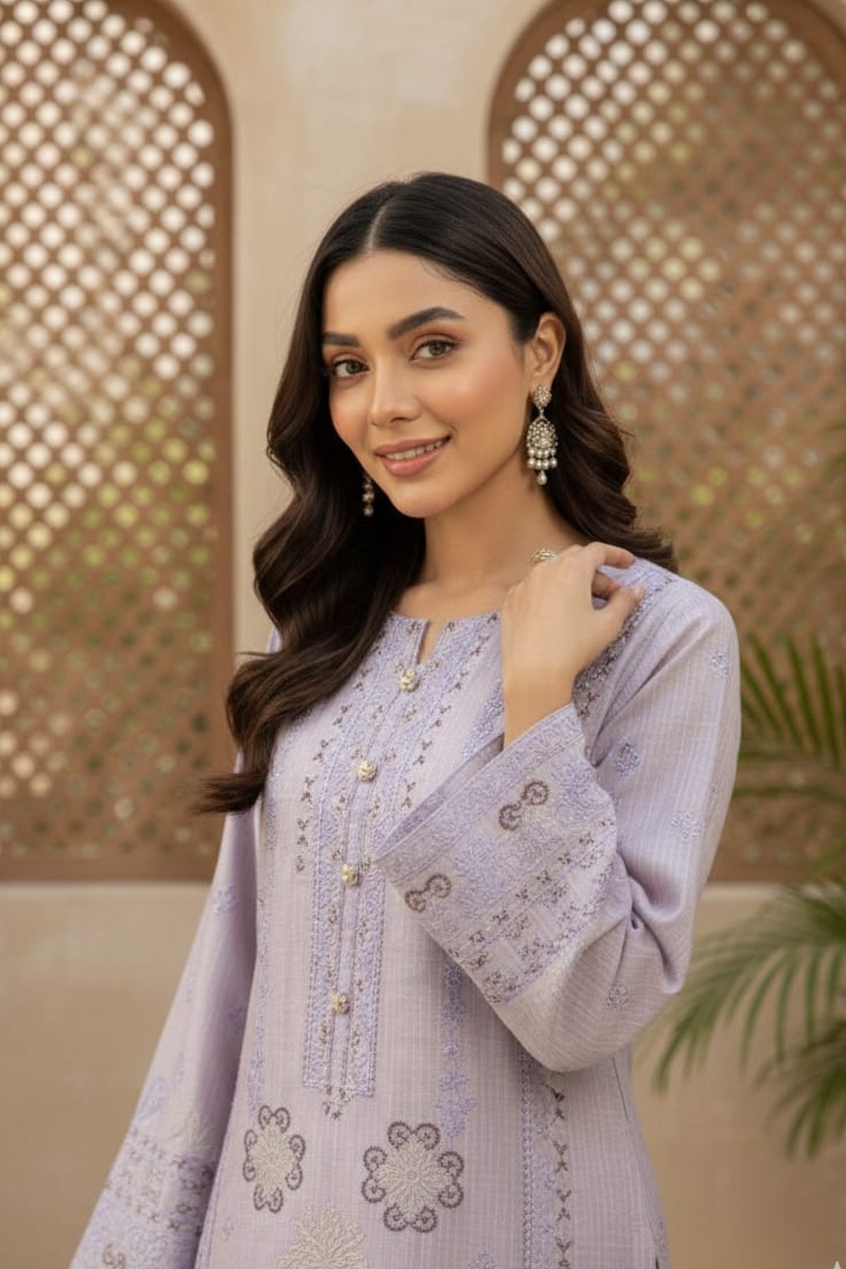 2Pc - Embroidered Zarri Lawn Dress