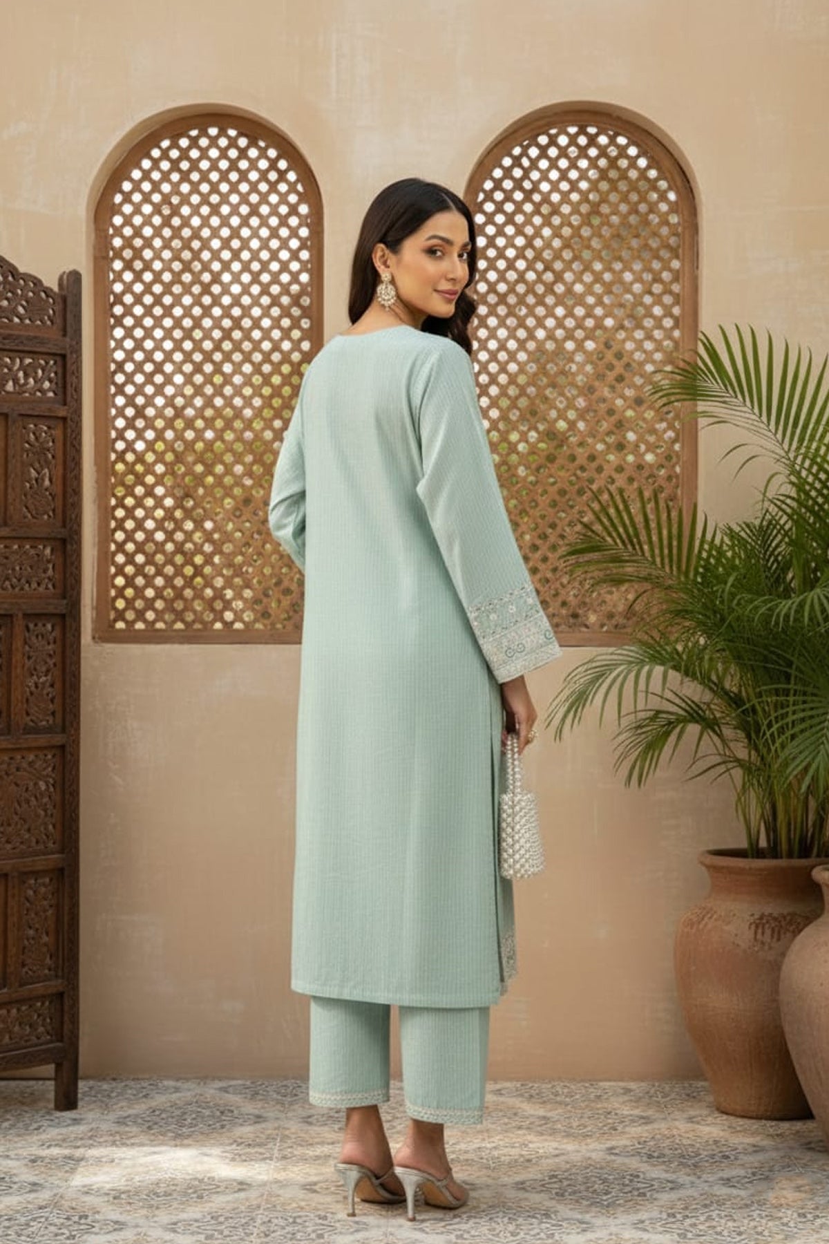 2Pc - Embroidered Zarri Lawn Dress