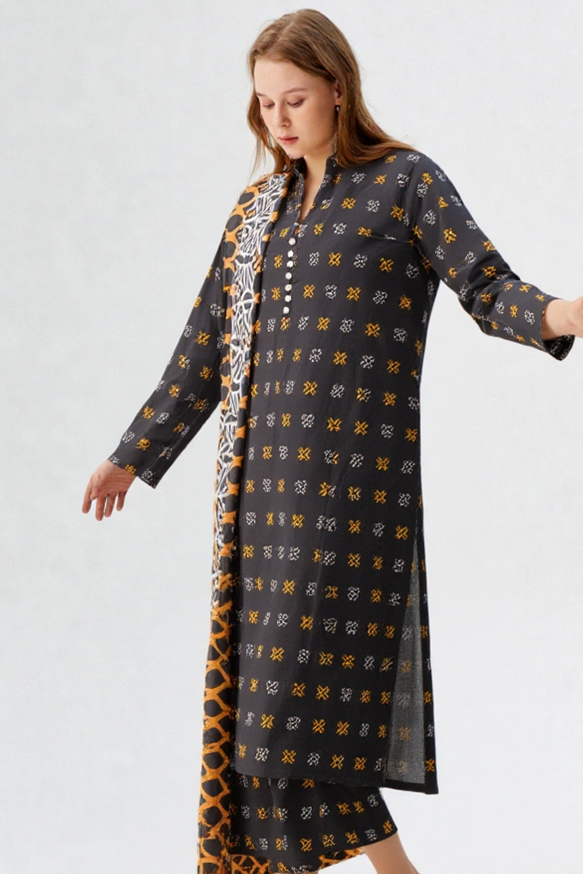 3 Piece Cambric Suit-Printed