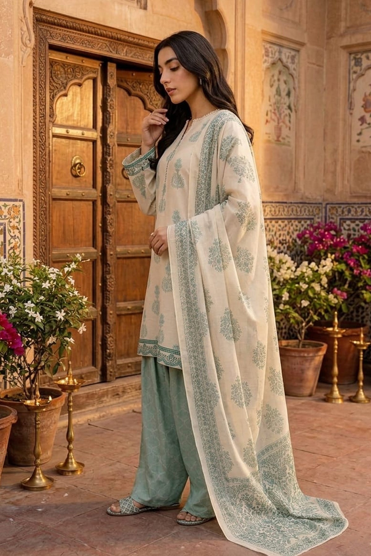 3 Piece Lawn Suit-Printed