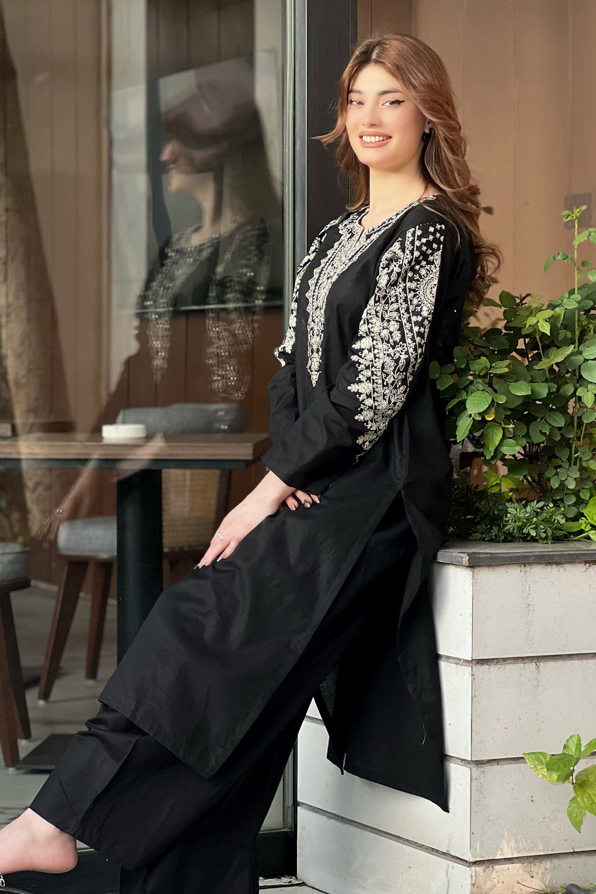 2Piece Lawn Embroidered Dress