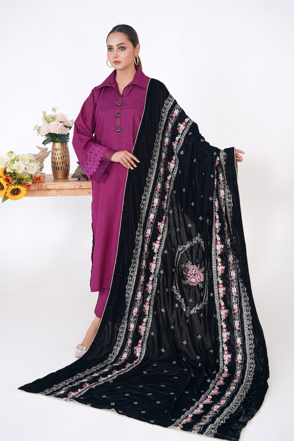 Premium Velvet Shawl