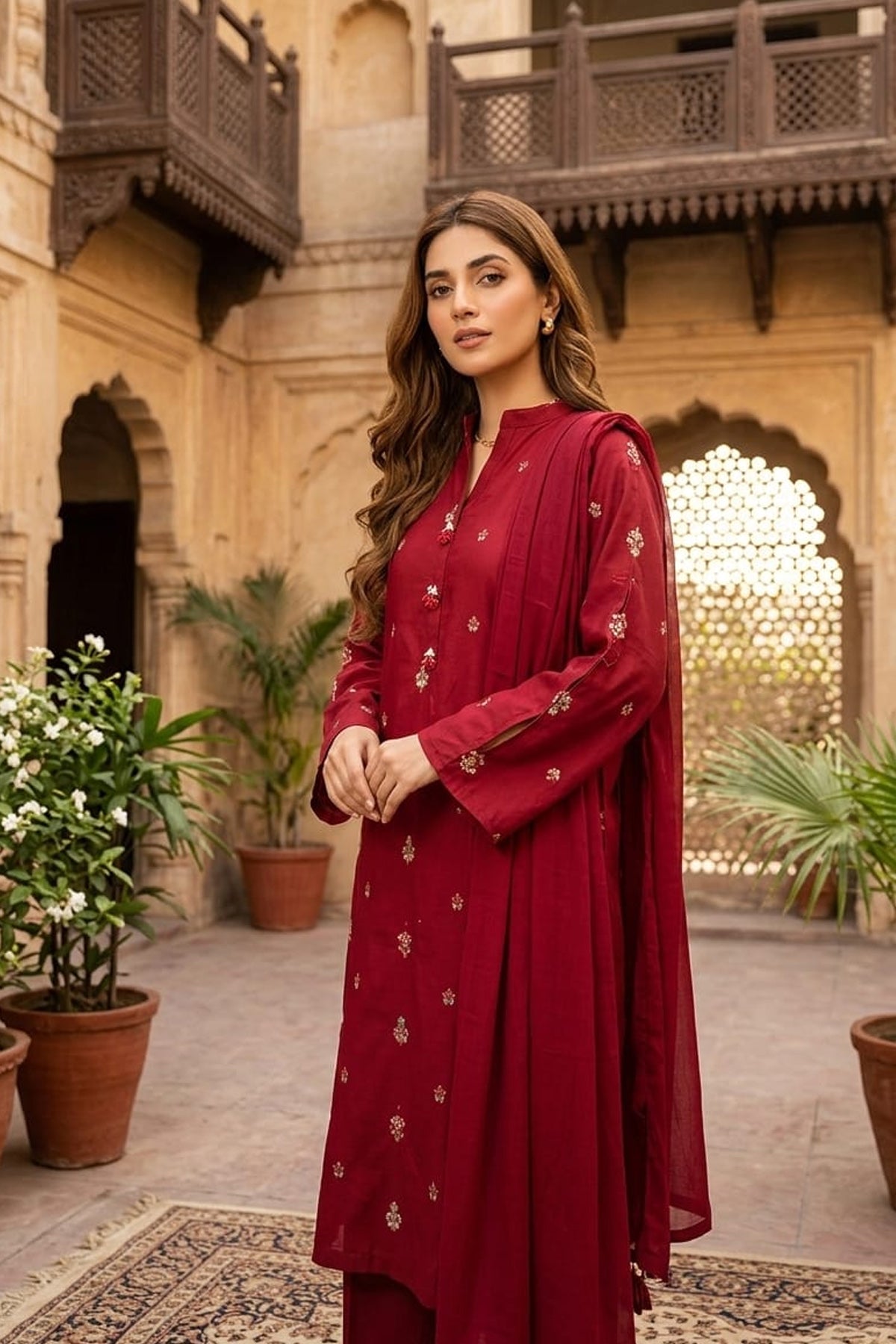 Lawn Embroidered Dress