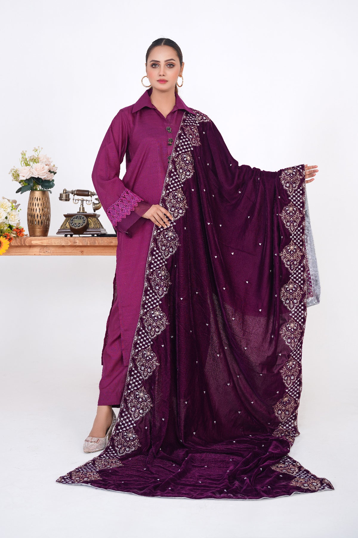 Premium Velvet Shawl