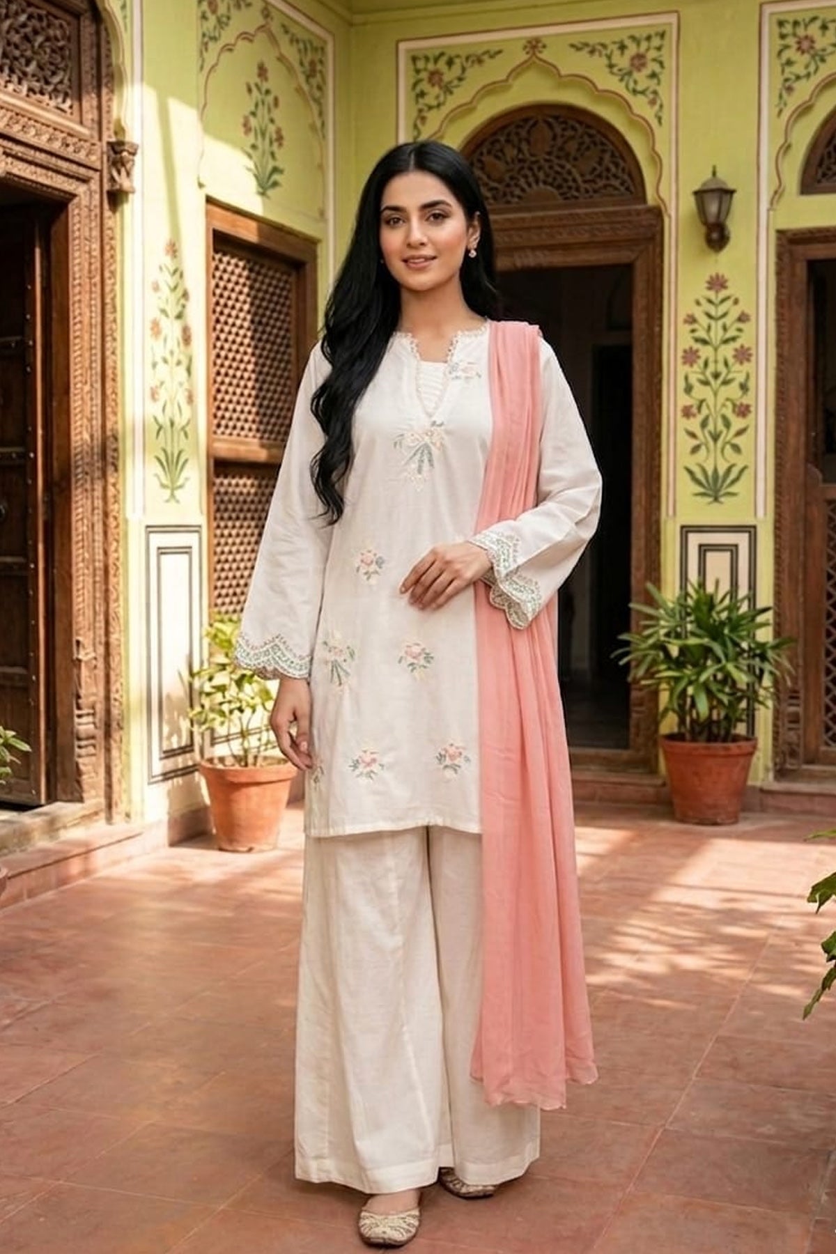 Lawn Embroidered Dress