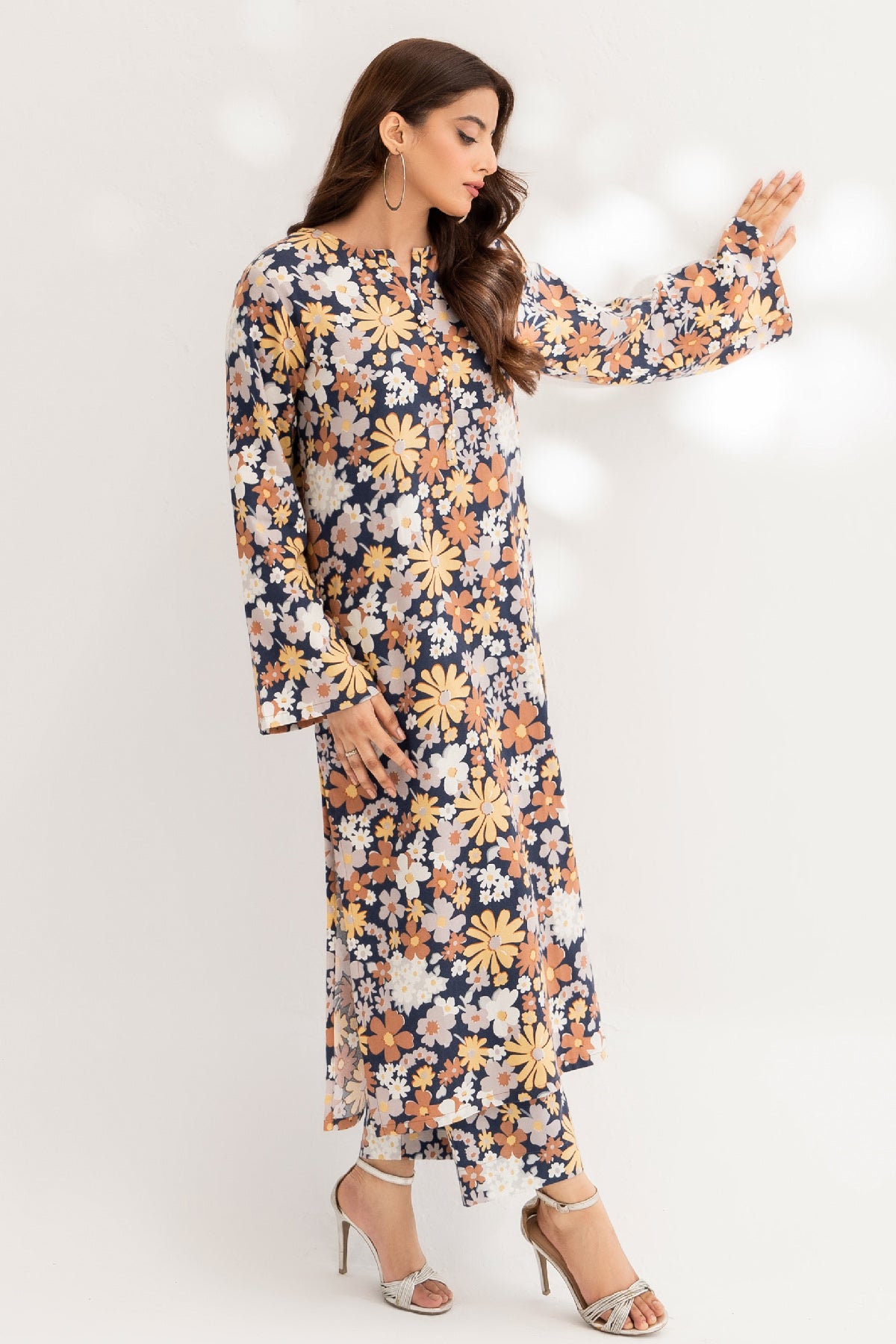 2 Piece Acrylic Wool Suit-Printed