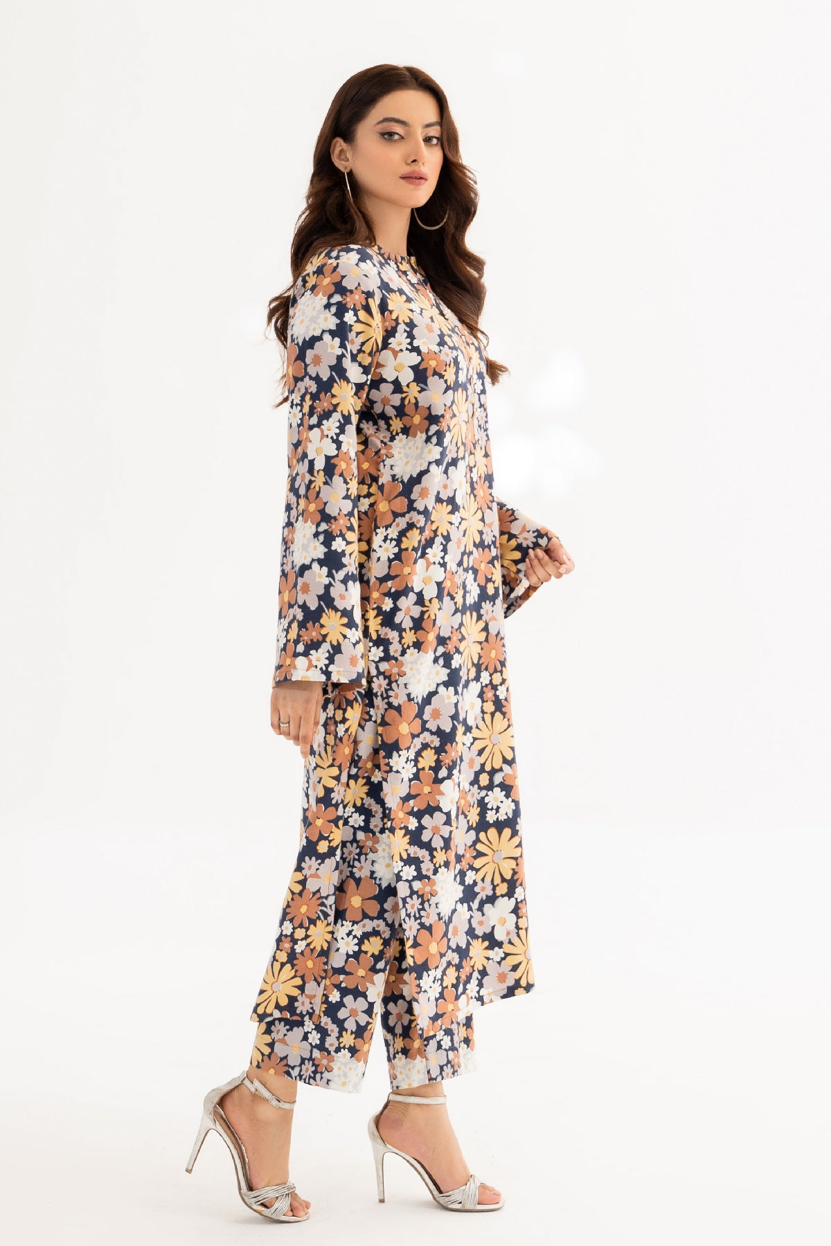 2 Piece Acrylic Wool Suit-Printed