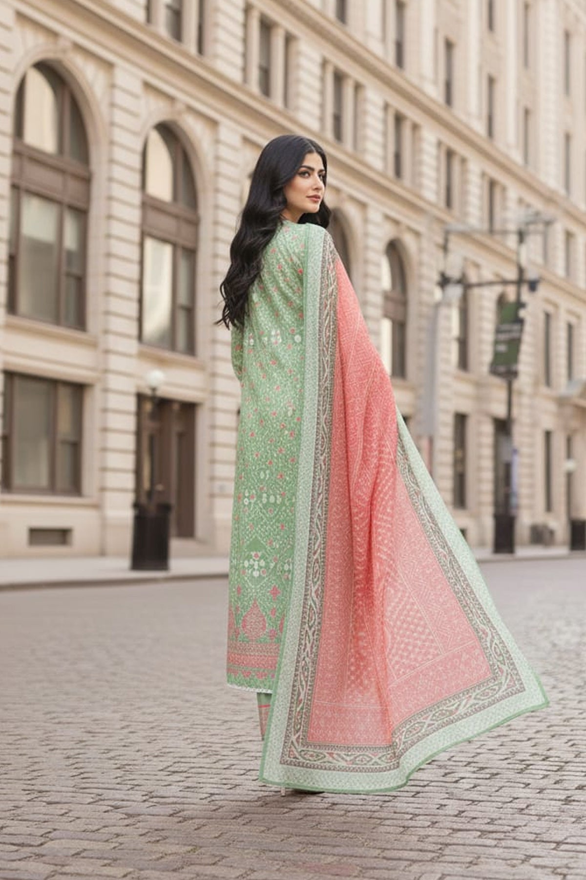 3 Piece Lawn Suit-Printed