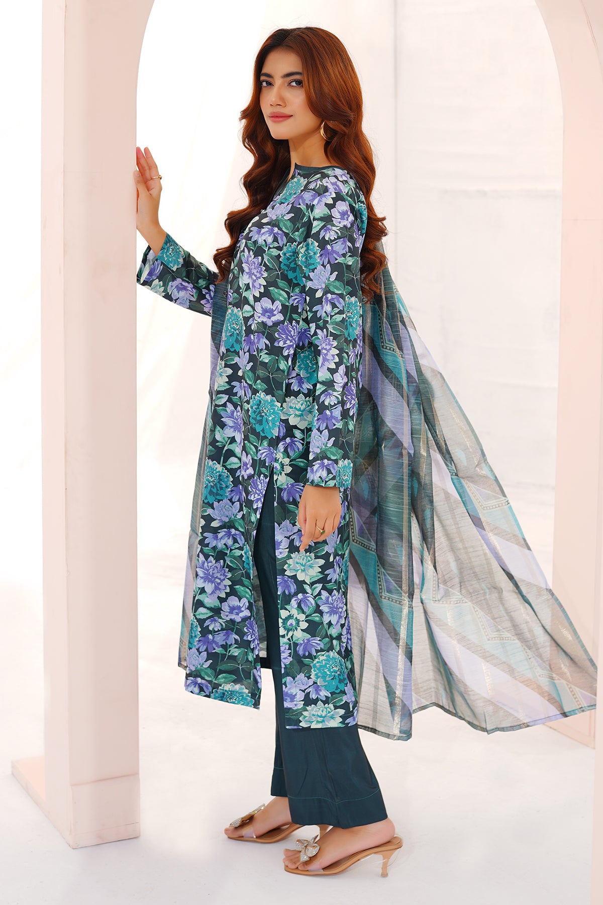3 Piece Lawn Suit-Printed