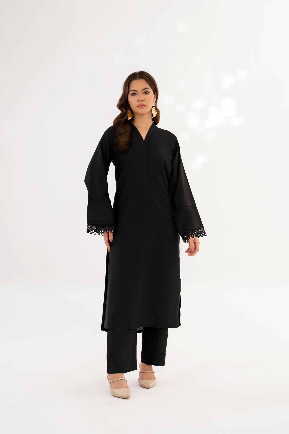 Dyed Blended Raw-Silk Dress (Pret)