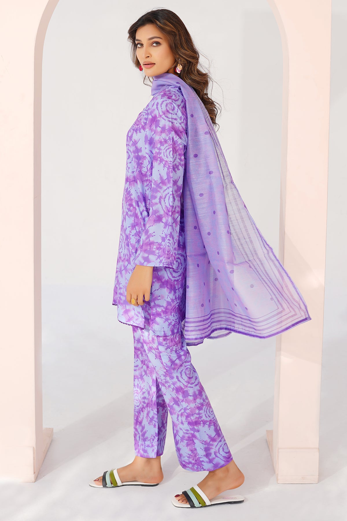 3 Piece Cambric Suit-Printed