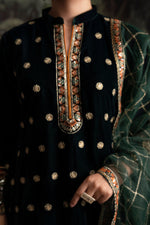 3 Piece - Embroidered Velvet Suit