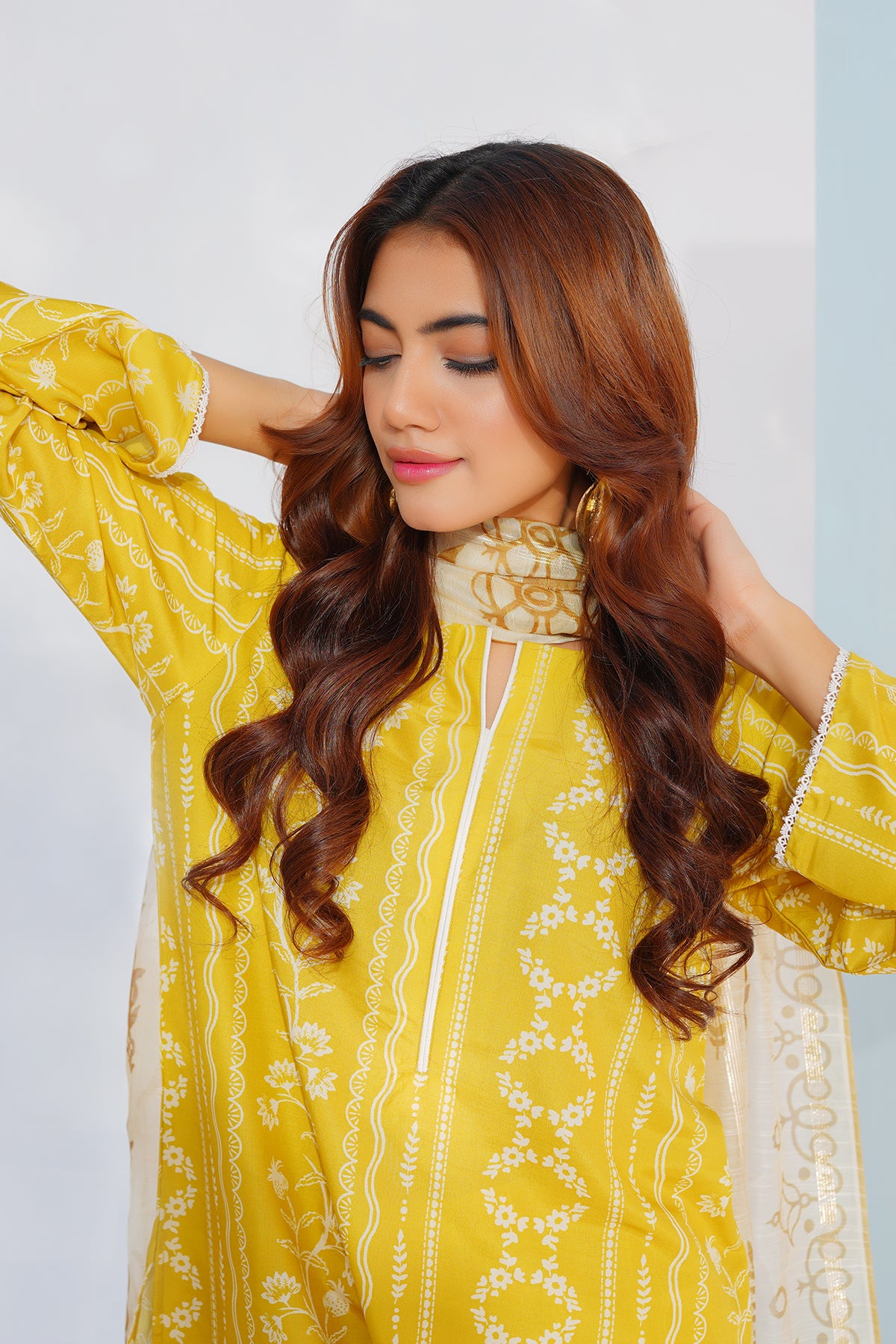 3 Piece Cambric Suit-Printed