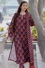 3 Piece Khaddar Suit-Printed