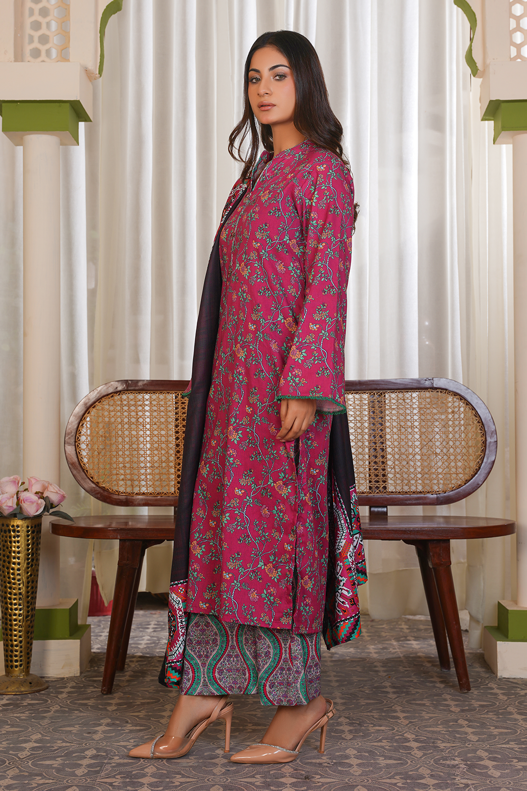 3 Piece Khaddar Suit-Printed