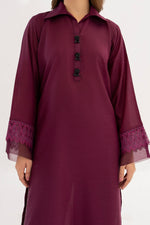 Dyed Blended Raw-Silk Dress (Pret)