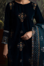3 Piece - Embroidered Velvet Suit