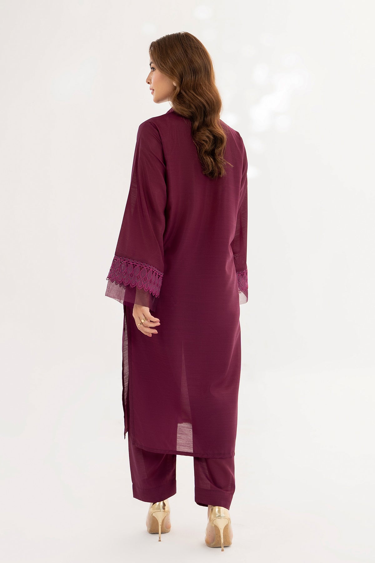 Dyed Blended Raw-Silk Dress (Pret)