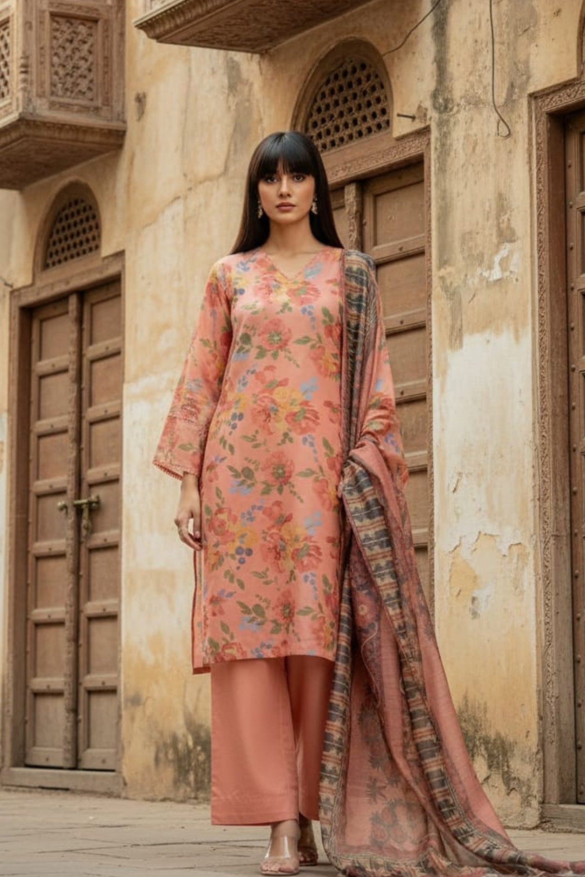 3 Piece Lawn Suit-Printed