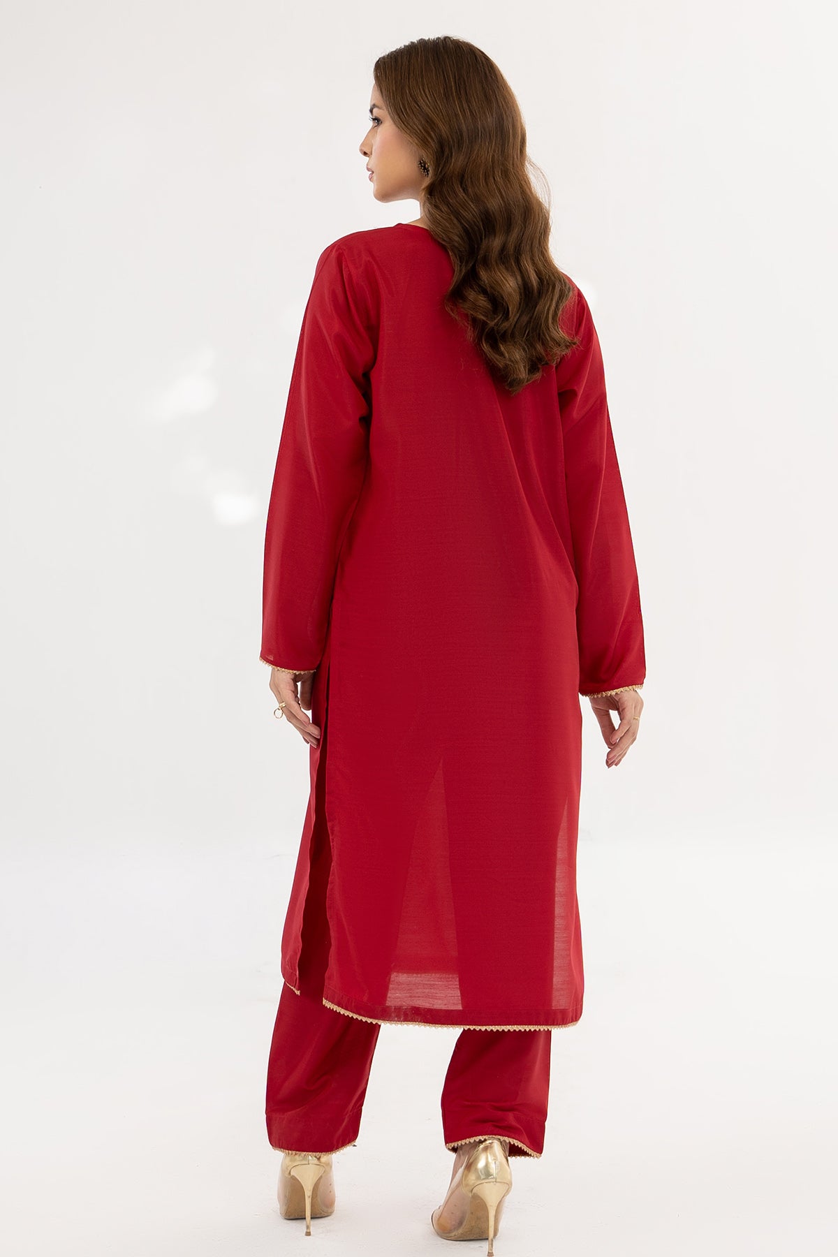 Dyed Blended Raw-Silk Dress (Pret)