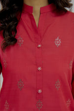 2 Piece Raw Silk Suit-Embroidered (Pret)