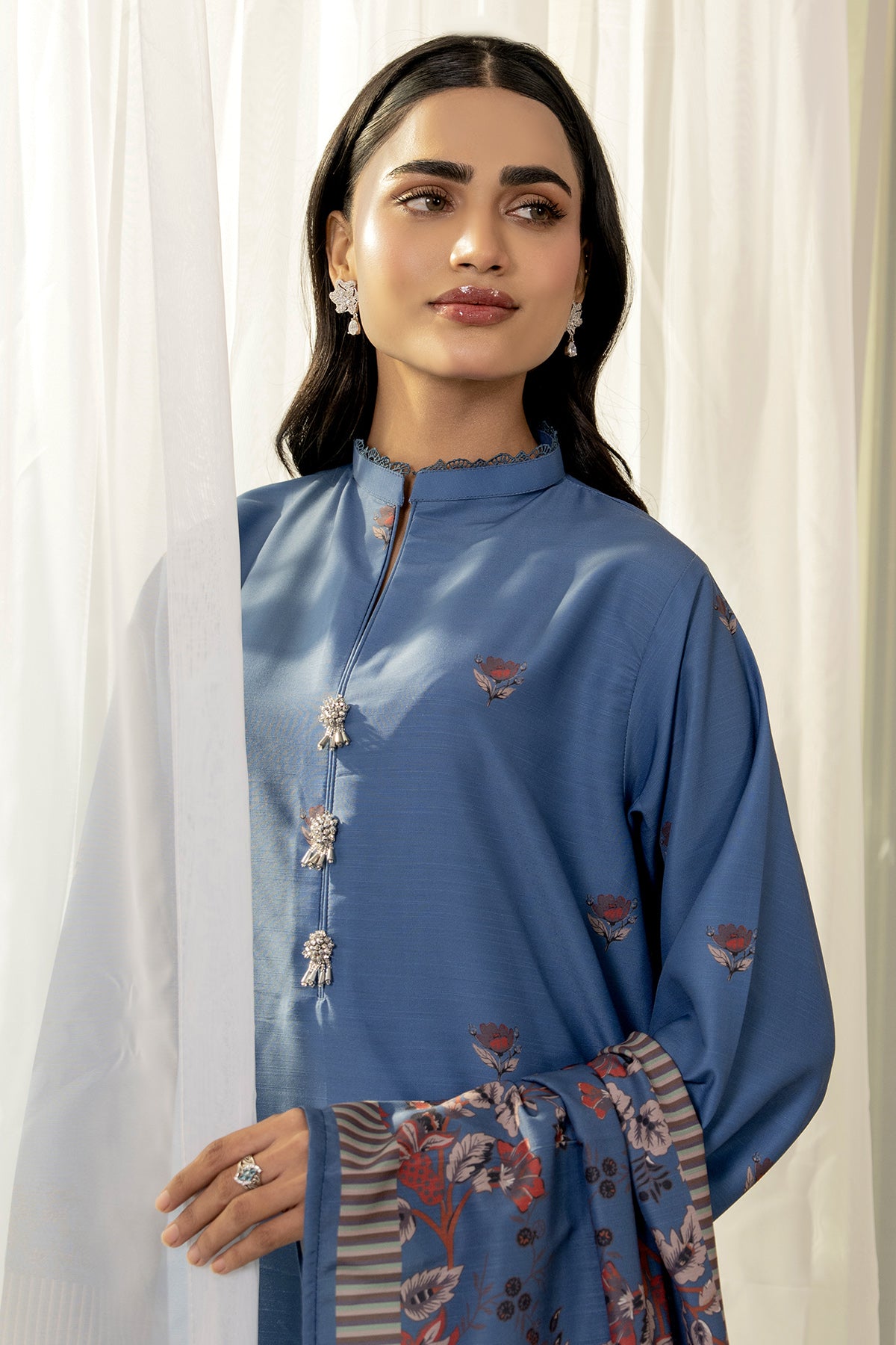 3 Piece Khaddar Suit-Printed