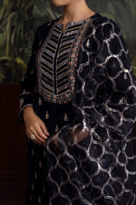 3 Piece - Embroidered Velvet Suit