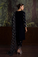 3 Piece - Embroidered Velvet Suit