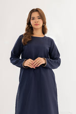 Dyed Blended Raw-Silk Dress (Pret)