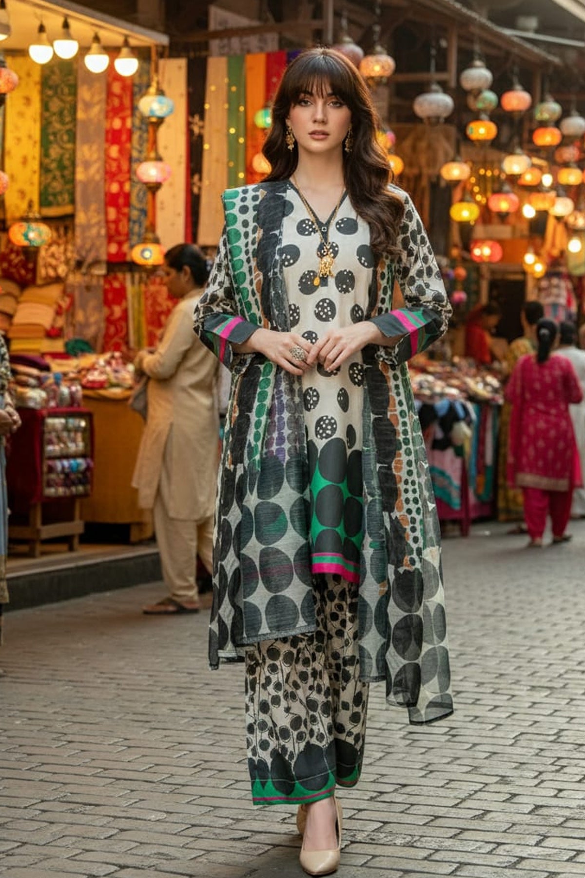 3 Piece Lawn Suit-Printed