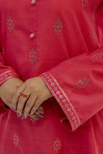 2 Piece Raw Silk Suit-Embroidered (Pret)