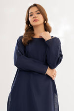 Dyed Blended Raw-Silk Dress (Pret)