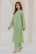 2 Piece Raw Silk Suit-Embroidered (Pret)