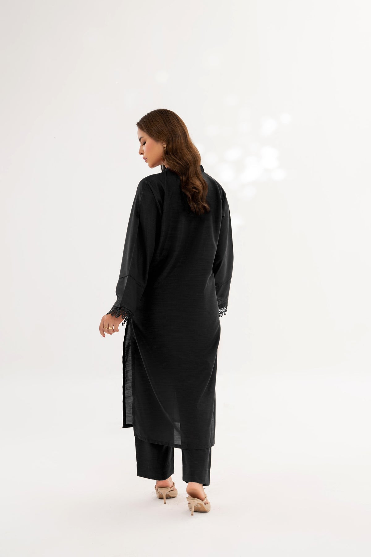 Dyed Blended Raw-Silk Dress (Pret)