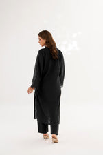 Dyed Blended Raw-Silk Dress (Pret)