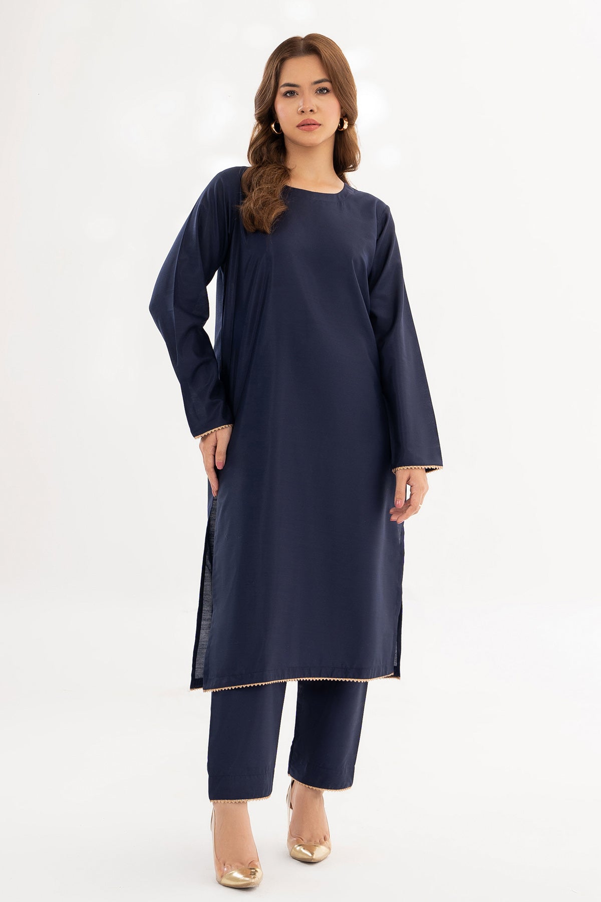 Dyed Blended Raw-Silk Dress (Pret)