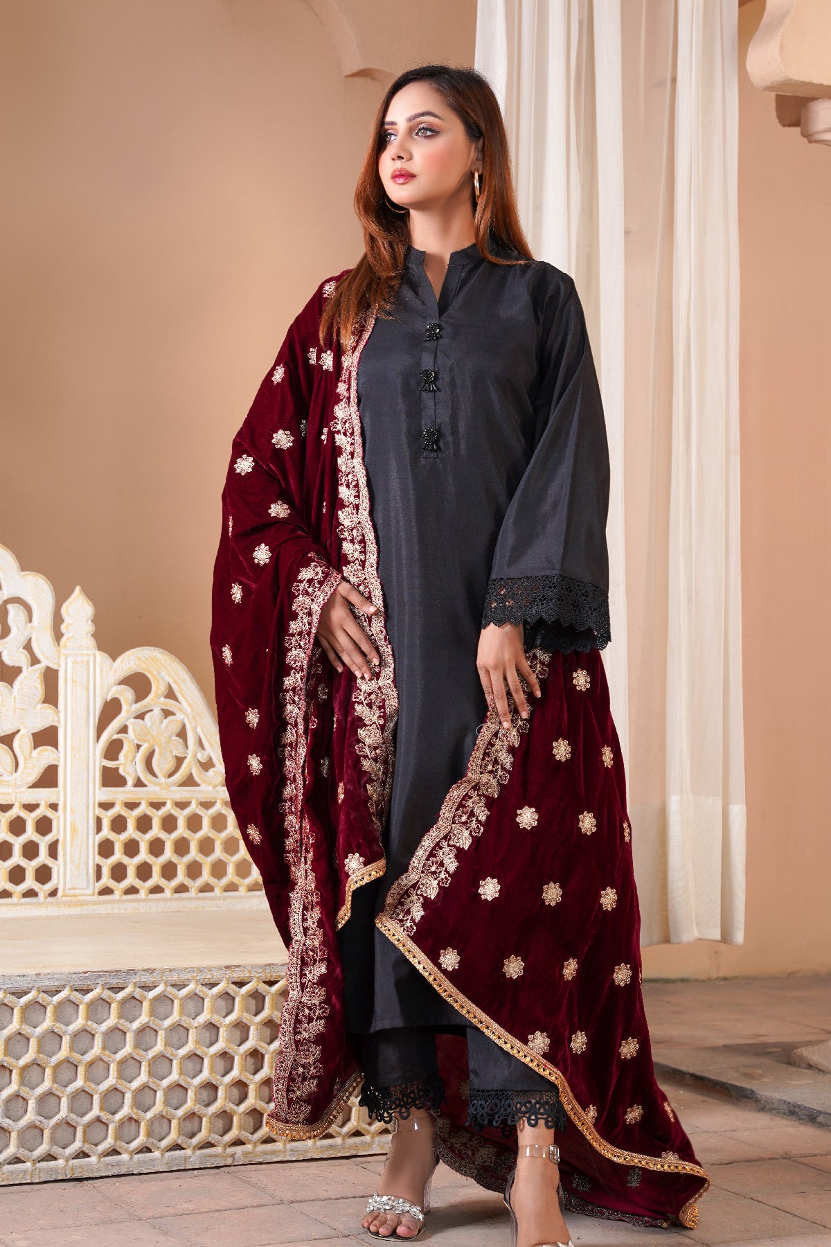 Premium Velvet Shawl