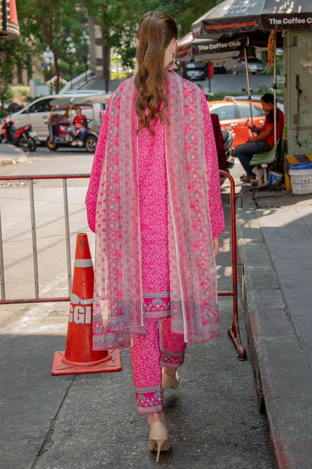 3 Piece Cambric Suit-Printed