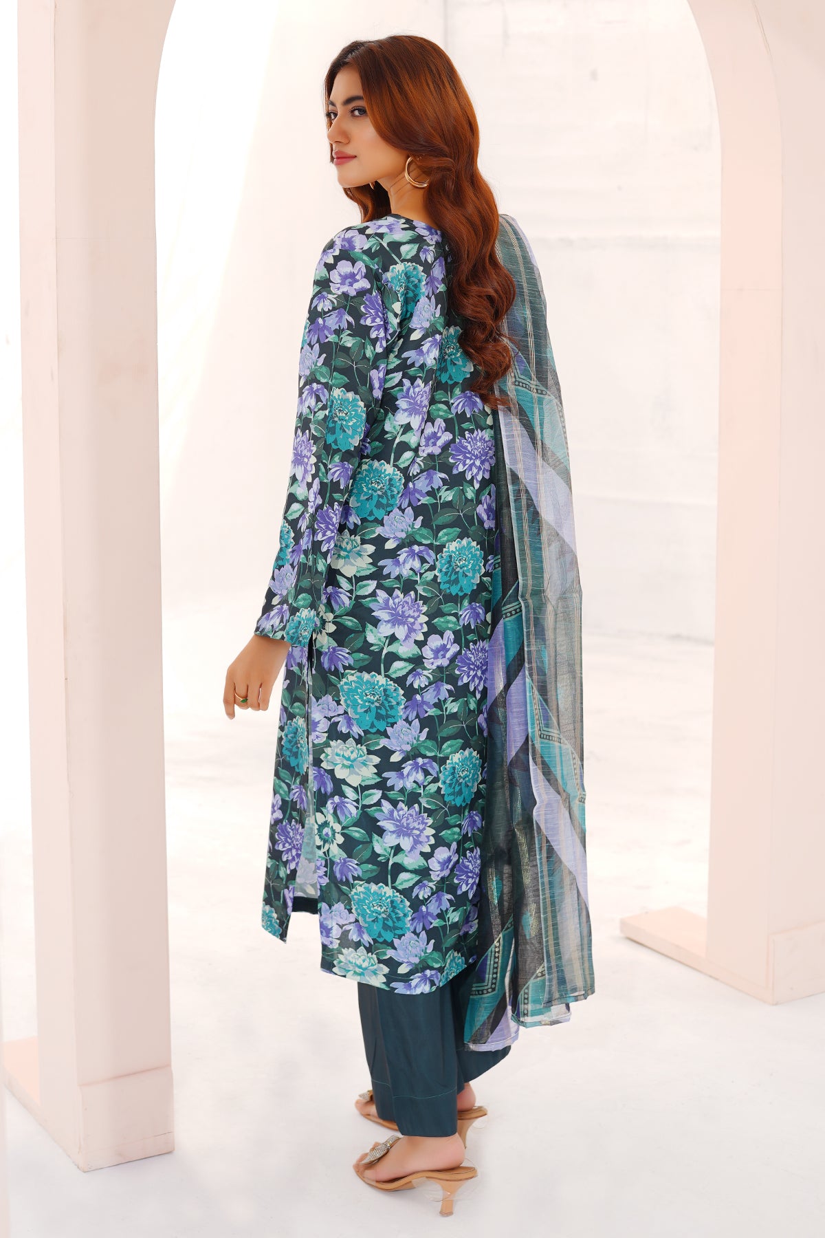 3 Piece Lawn Suit-Printed