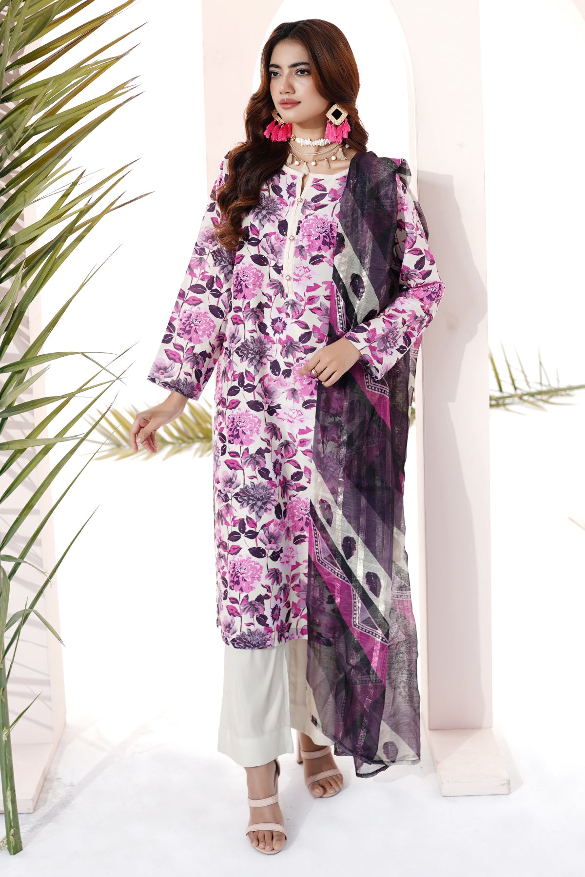 3 Piece Lawn Suit-Printed