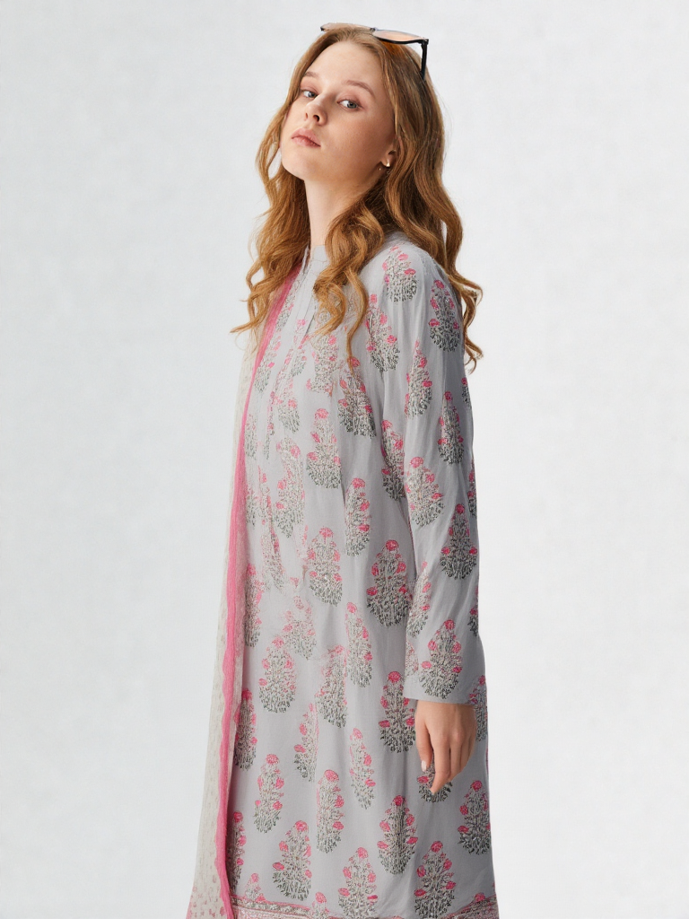 3 Piece Cambric Suit-Printed