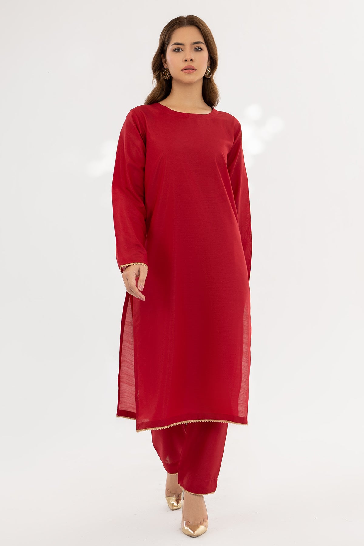 Dyed Blended Raw-Silk Dress (Pret)